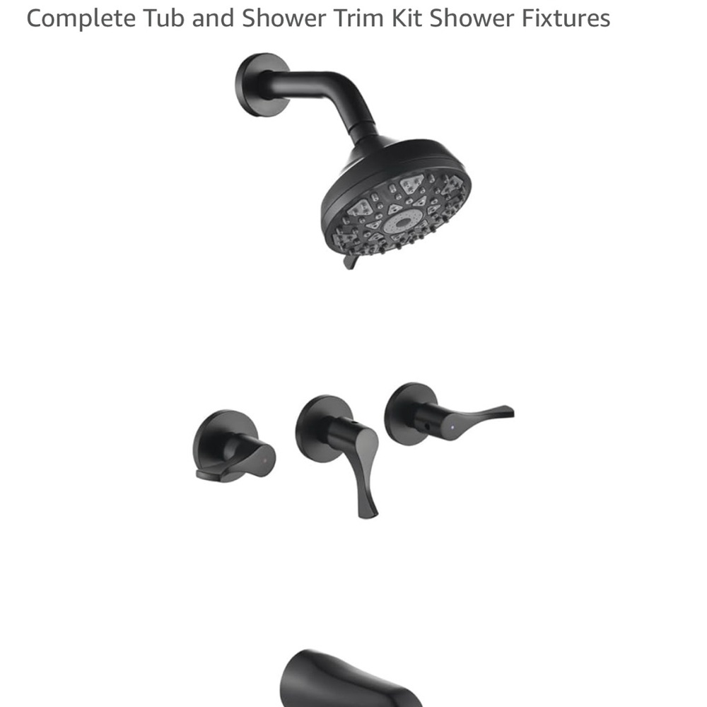 NEW - NEVER USED Bathroom Shower Faucet Set - Matte Black